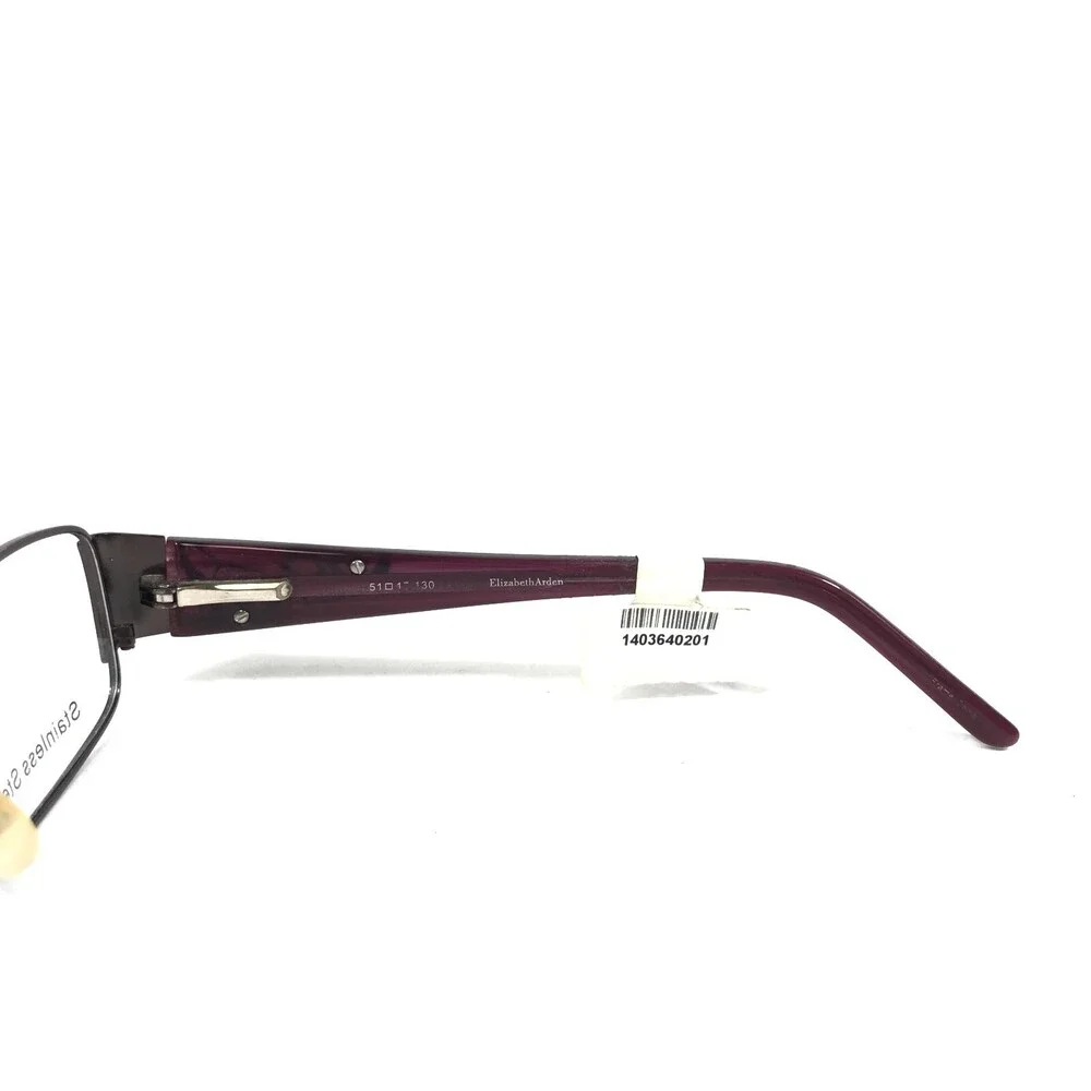 Elizabeth Arden EA 111-3 Eyeglasses Frames Purple Rectangular Full Rim 51-17-130